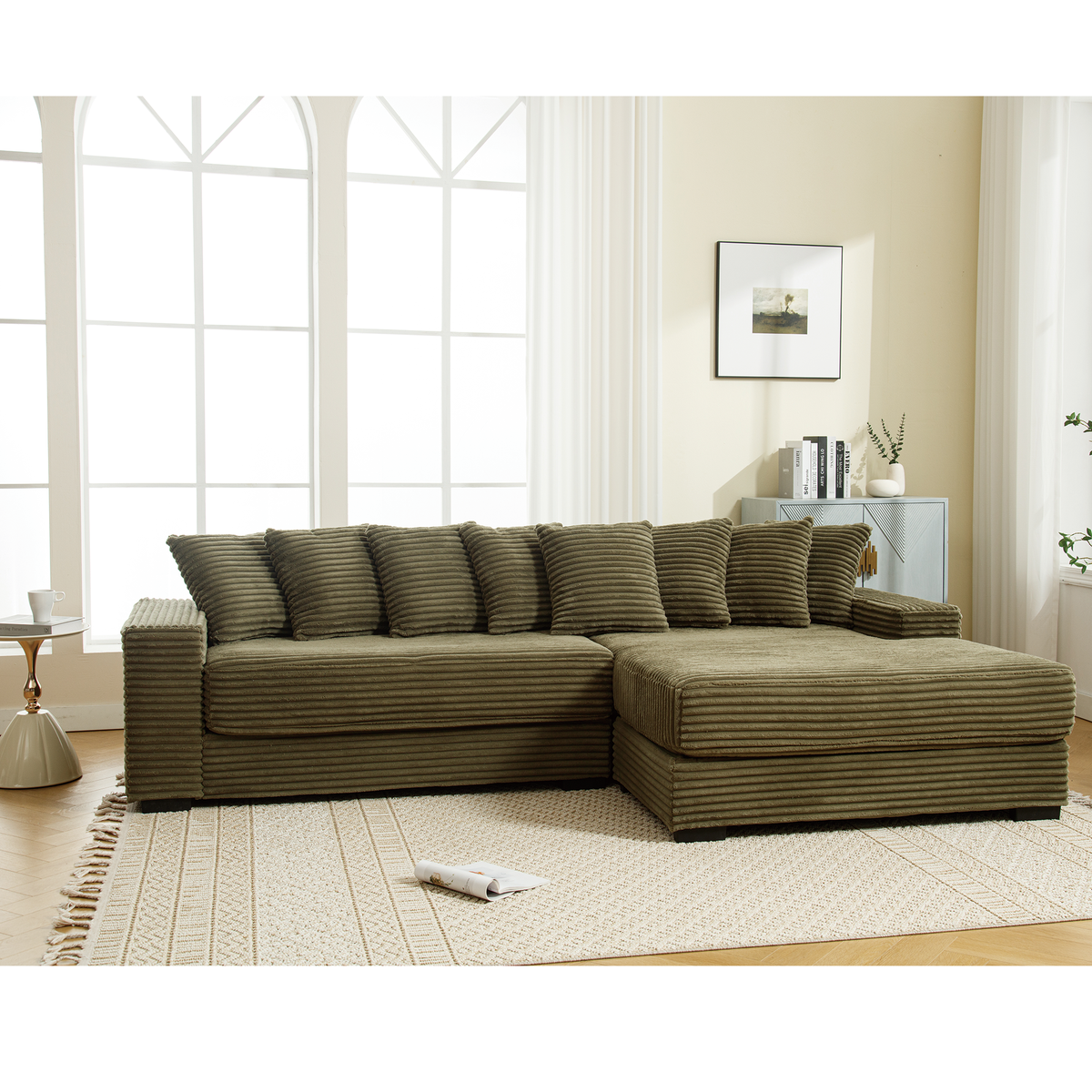 Oversized Two-Piece L Shaped Sofa