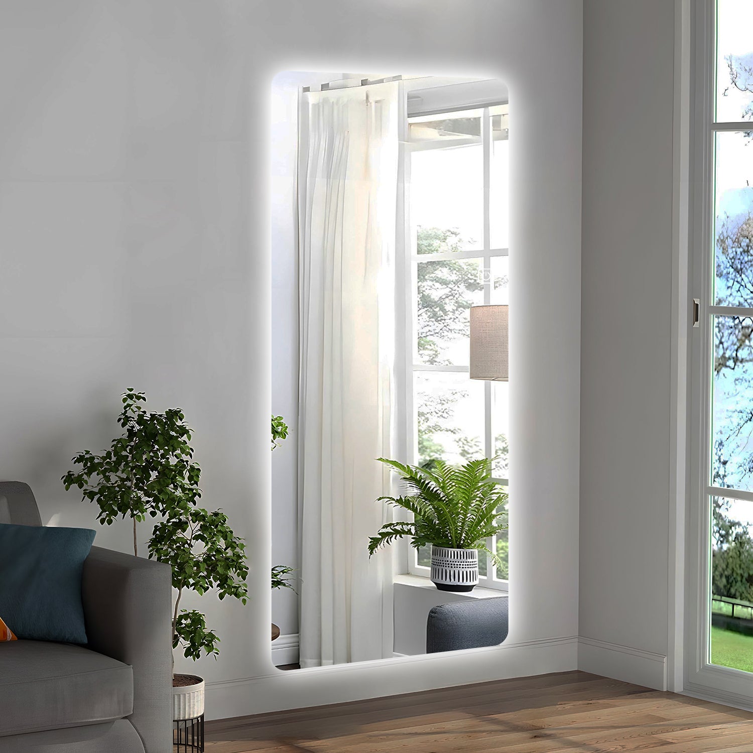 65x21in Full Body Mirror with Lights