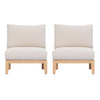 Acacia Wood Patio Furniture Club Chair Set of Two