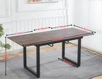Walnut Color Square Extendable Dining Table