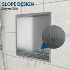 12" x 12" Stainless Steel Shower Niche, Brushed Nickel