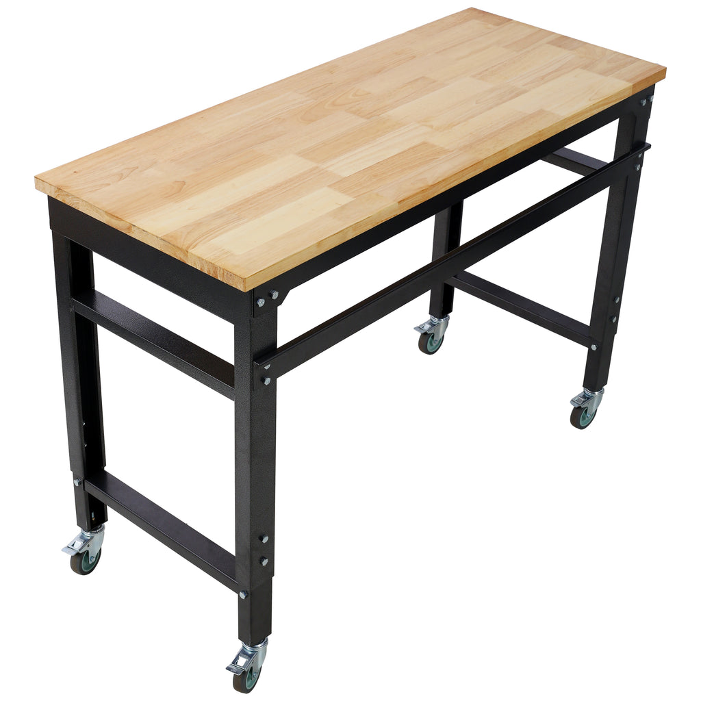 Adjustable Height 48" Wide Rolling Workbench