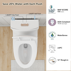 1.28/0.8 GPF Tornado Flush One-Piece Toilet