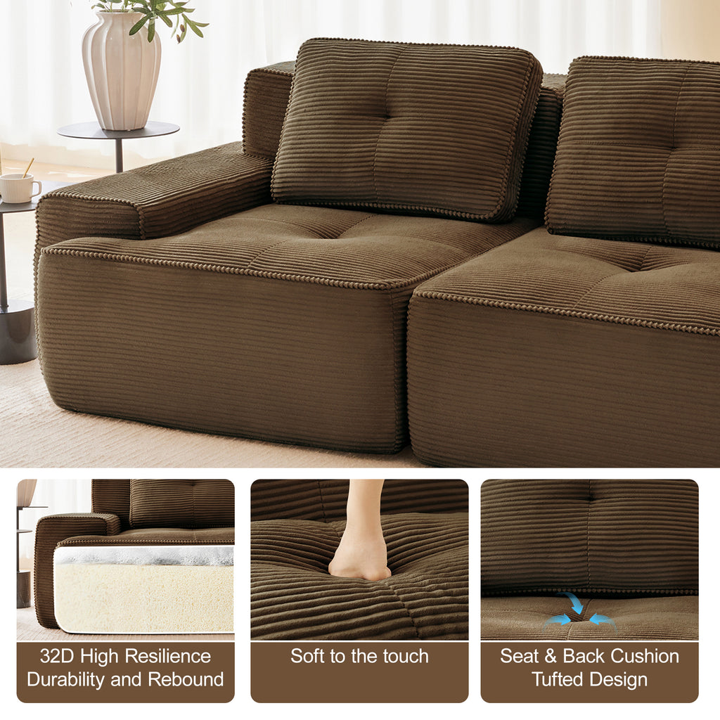 Modular Deep-Seat Sofa Set