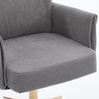 Mid-Back Liftable Office Chair - Striped Fabric