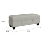Gray Storage Ottoman