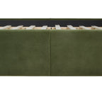 Stockholm Modern Wavy Headboard Platform Bed, King, Olive