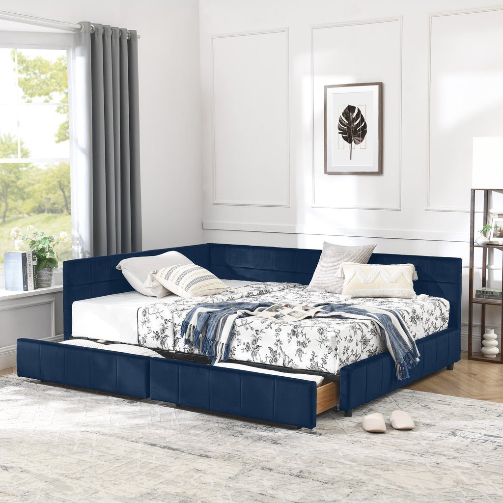 Full Size Storage Upholstered Tufted Bed Frame