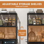 5 Tiers Metal Storage Shelves - Load 1500LBS