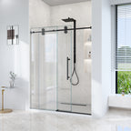 Frameless Single Sliding Shower Door – 5/16" Clear Tempered Glass