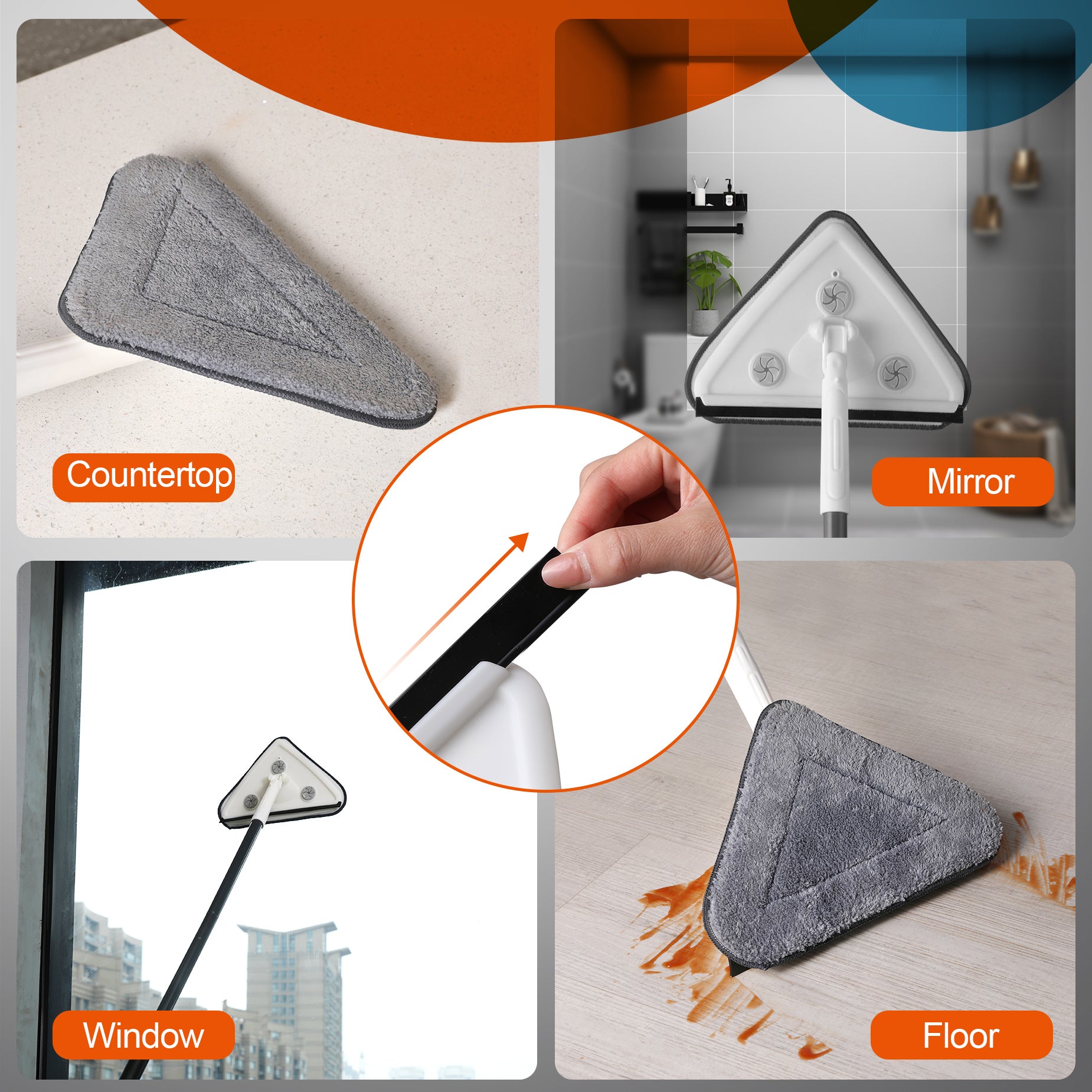 Effortless Wall Cleaning Mop with Disposable Pads