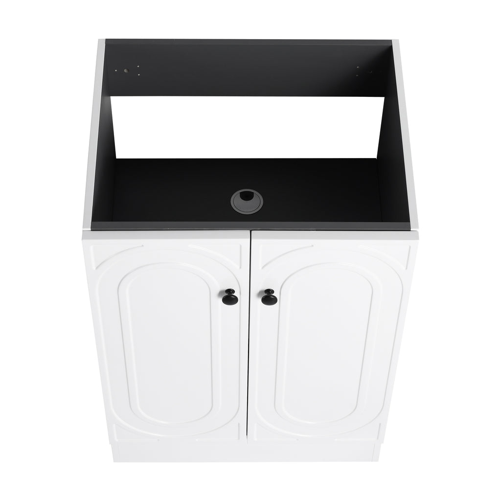 24" Freestanding Bathroom Vanity & 2 Soft-Close Cabinet Doors