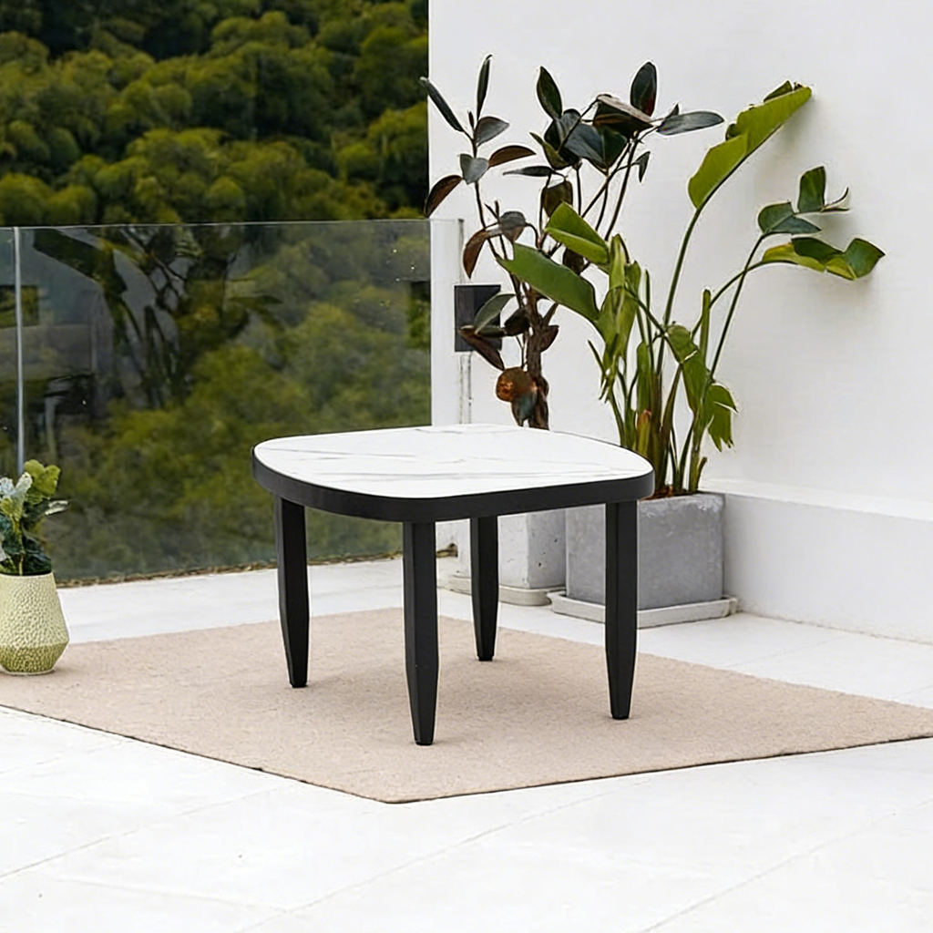 Modern Outdoor Elegance Arc 23.6'' Side Table