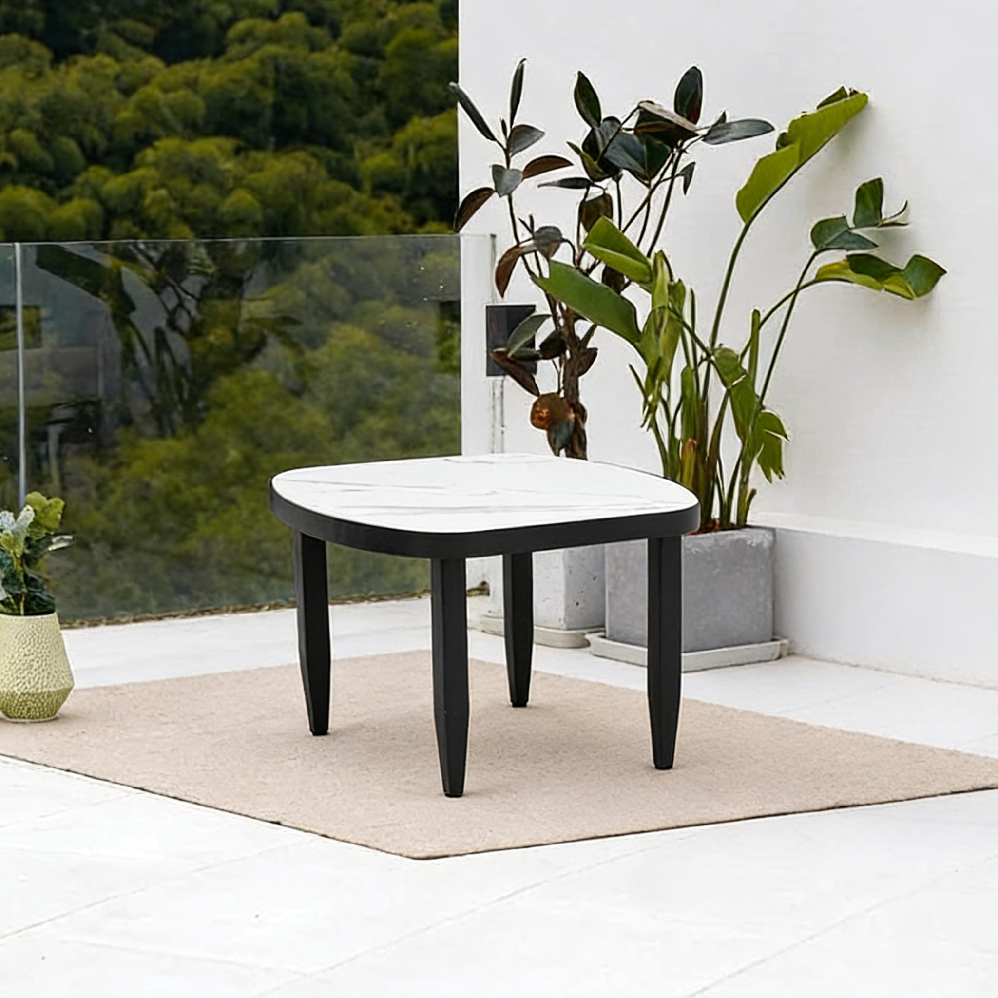 Modern Outdoor Elegance Arc 23.6'' Side Table