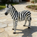 Simulated Zebra Garden Statue