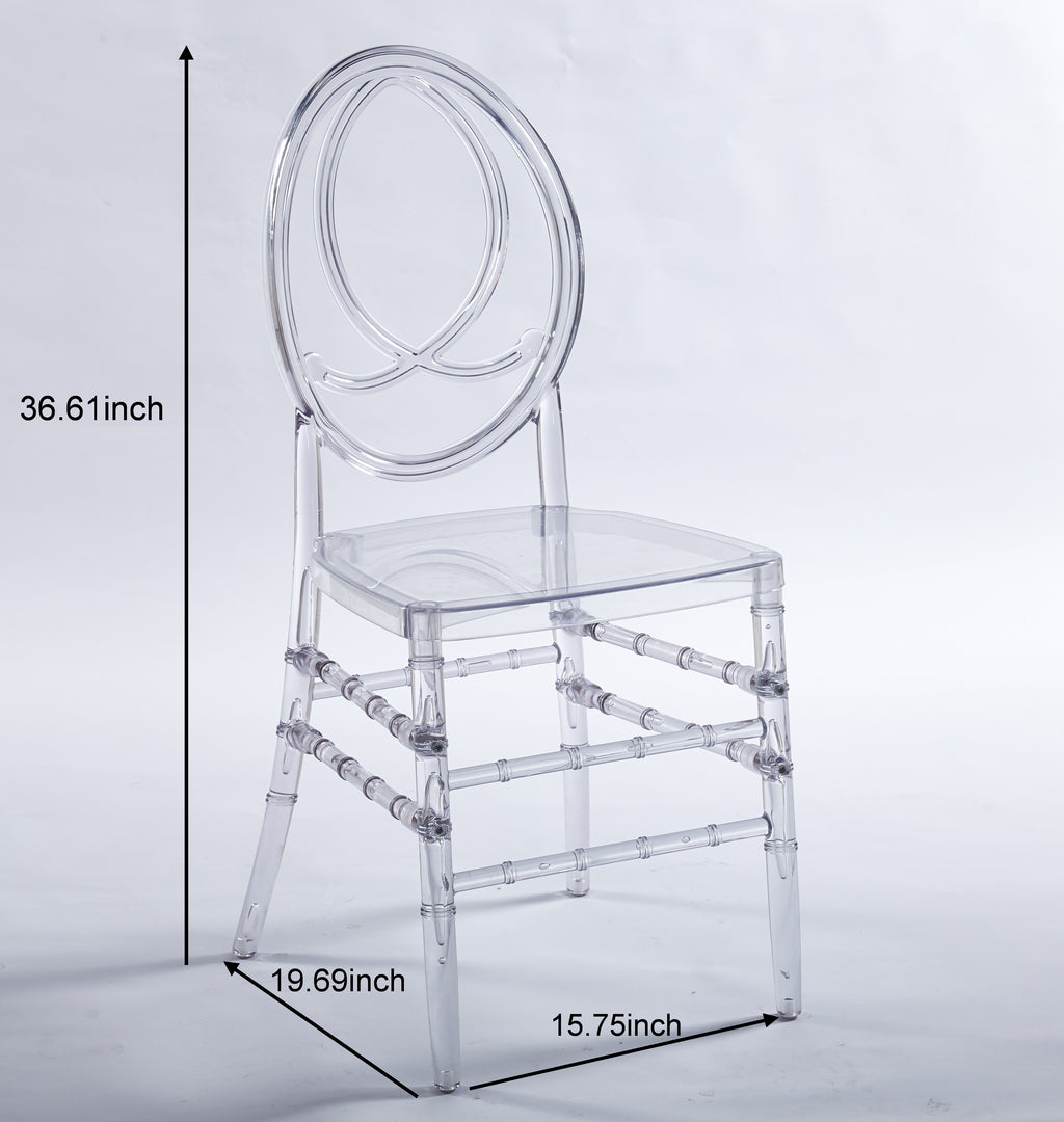 Wedding Chair Set of 4 - Durable Plastic Seating