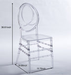 Wedding Chair Set of 4 - Durable Plastic Seating