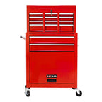 High Capacity Rolling Tool Chest with Wheels and Drawers, 8-Drawer Tool Storage Cabinet - Red
