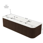 Dina 60'' Wall Mounted Plywood Cabinet with Carrara