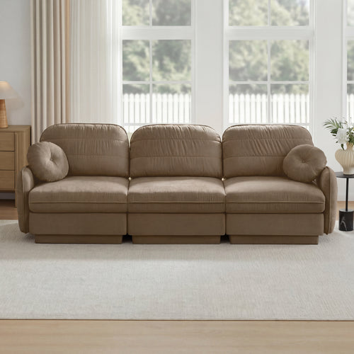 105" Chenille Cloud 3-Seater Sofa
