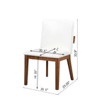 Modern Walnut-Finish Wood Dining Chairs