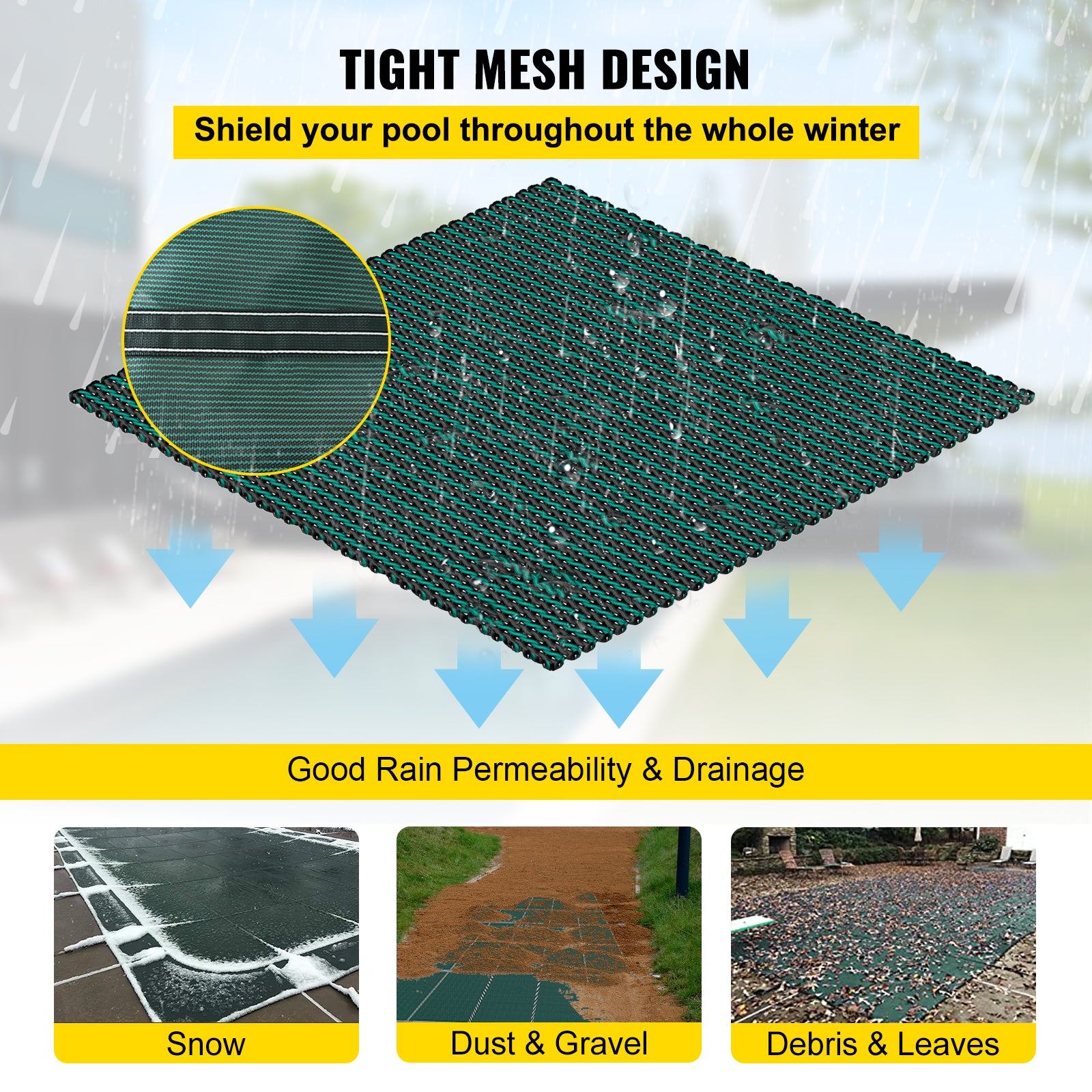 Pool Safety Cover 16x40 ft