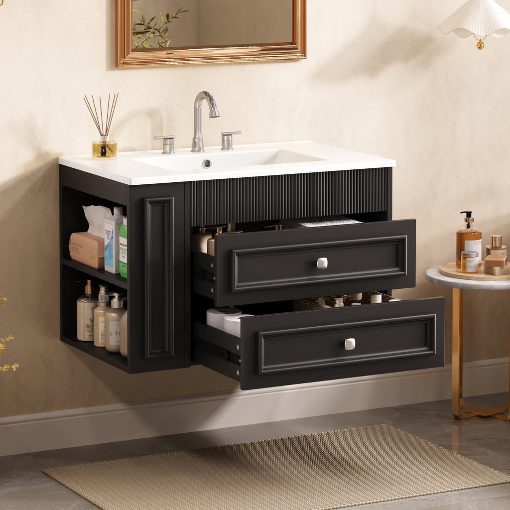 30'' Wall Mounted Bathroom Vanity