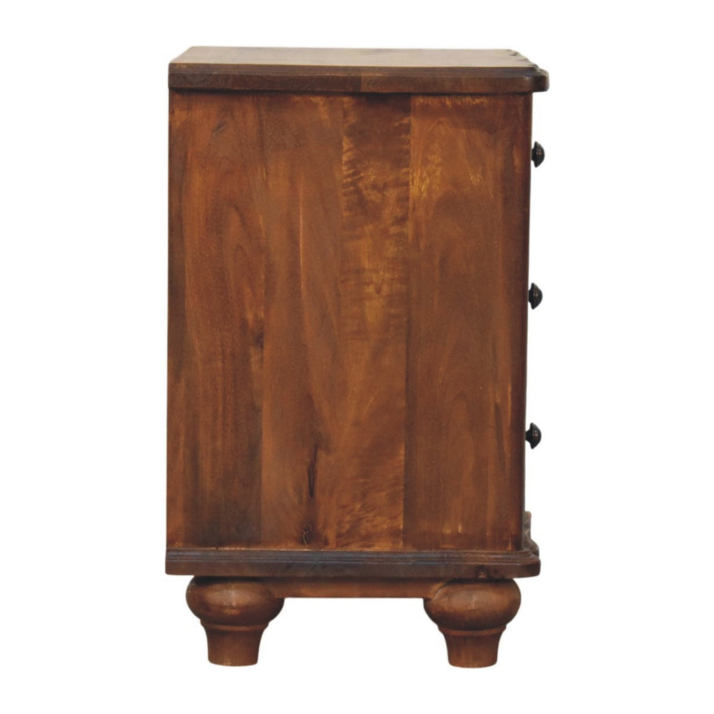 Solid Wood Lume Panel Bedside Table