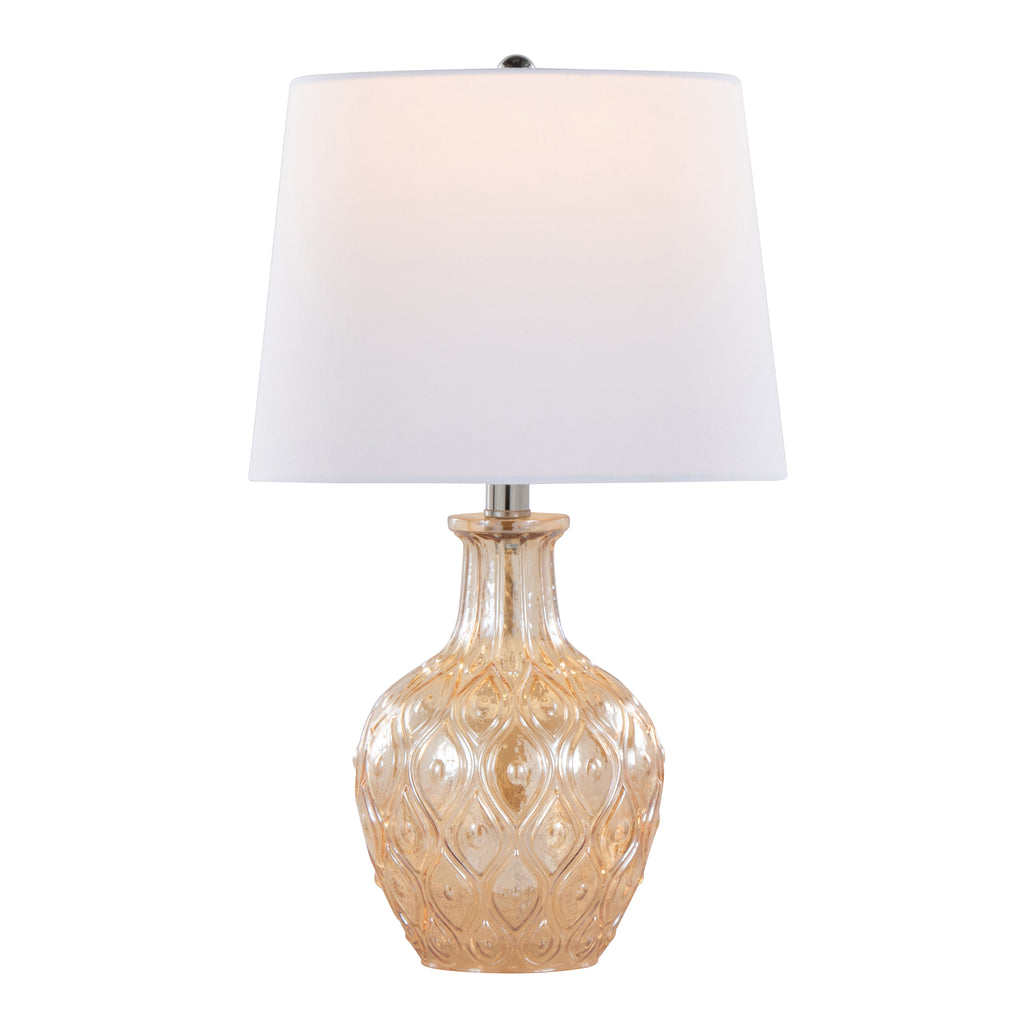 Gloria Round 20" Contemporary Glass Accent Lamp