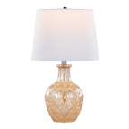 Gloria Round 20" Contemporary Glass Accent Lamp