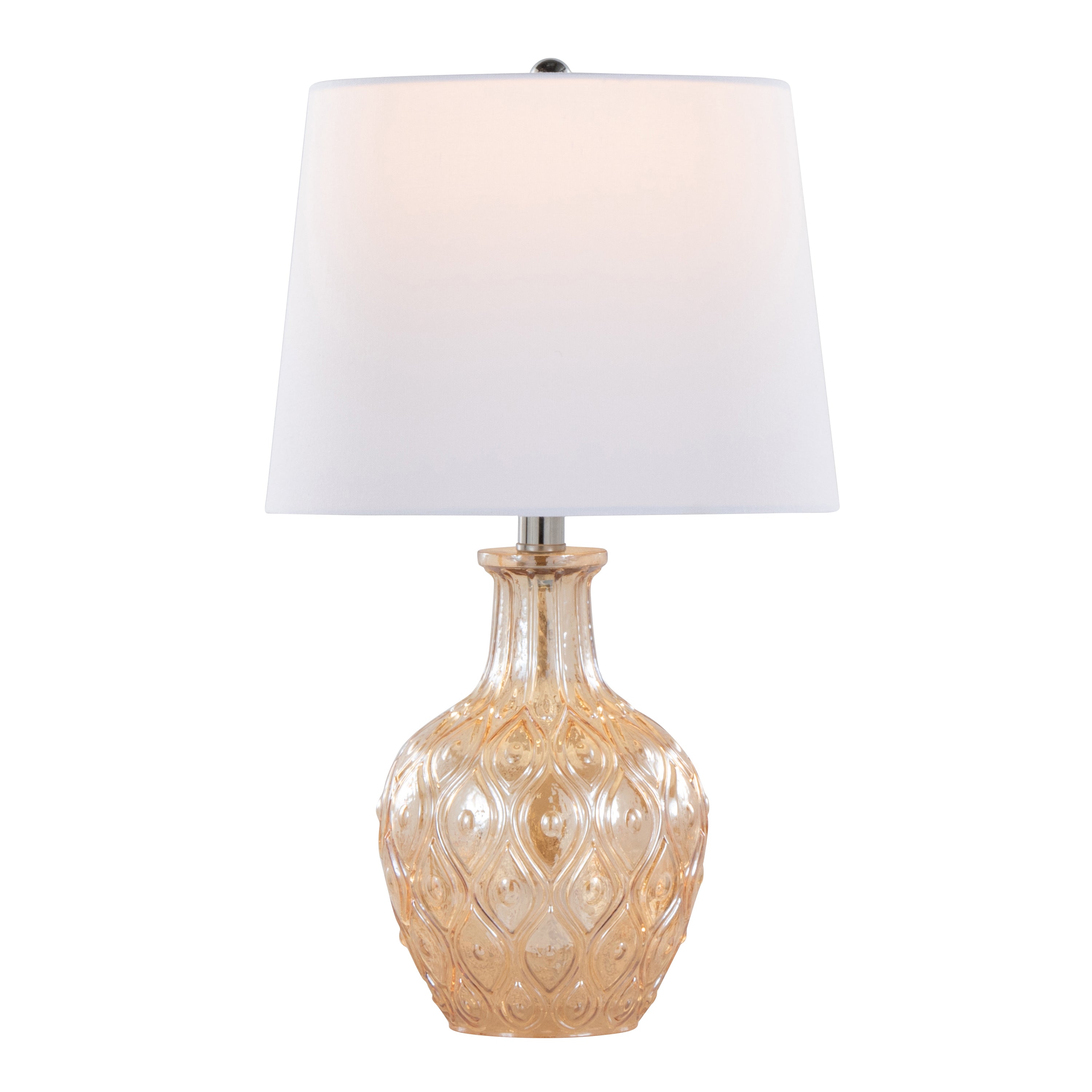 Gloria Round 20" Contemporary Glass Accent Lamp