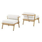La Fiora Outdoor Patio Teak Finished Iron Club Chair