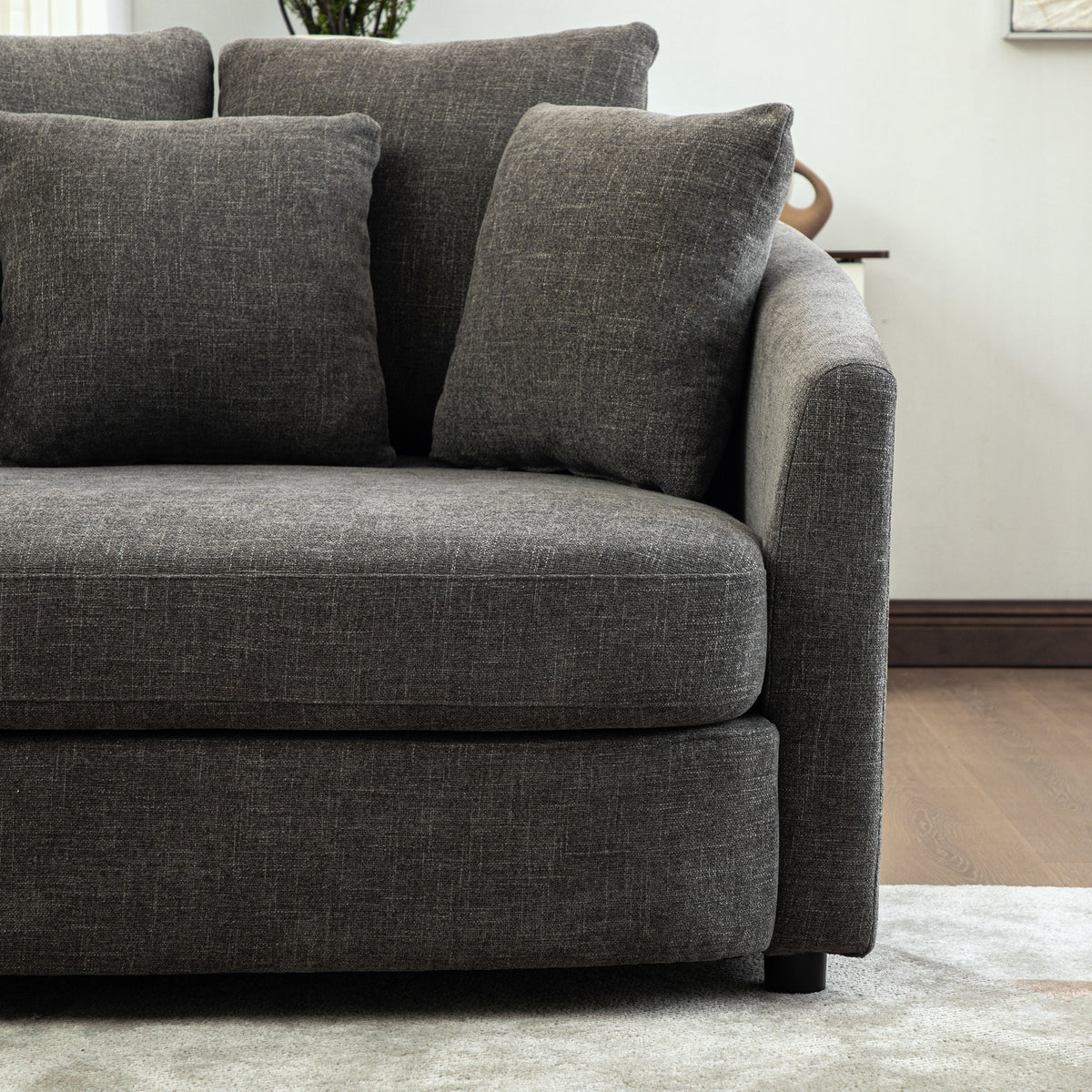 56.3'' Wide Upholstered Round Accent Cuddle Chaise
