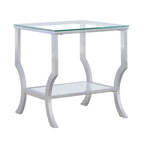 Contemporary Chrome End Table