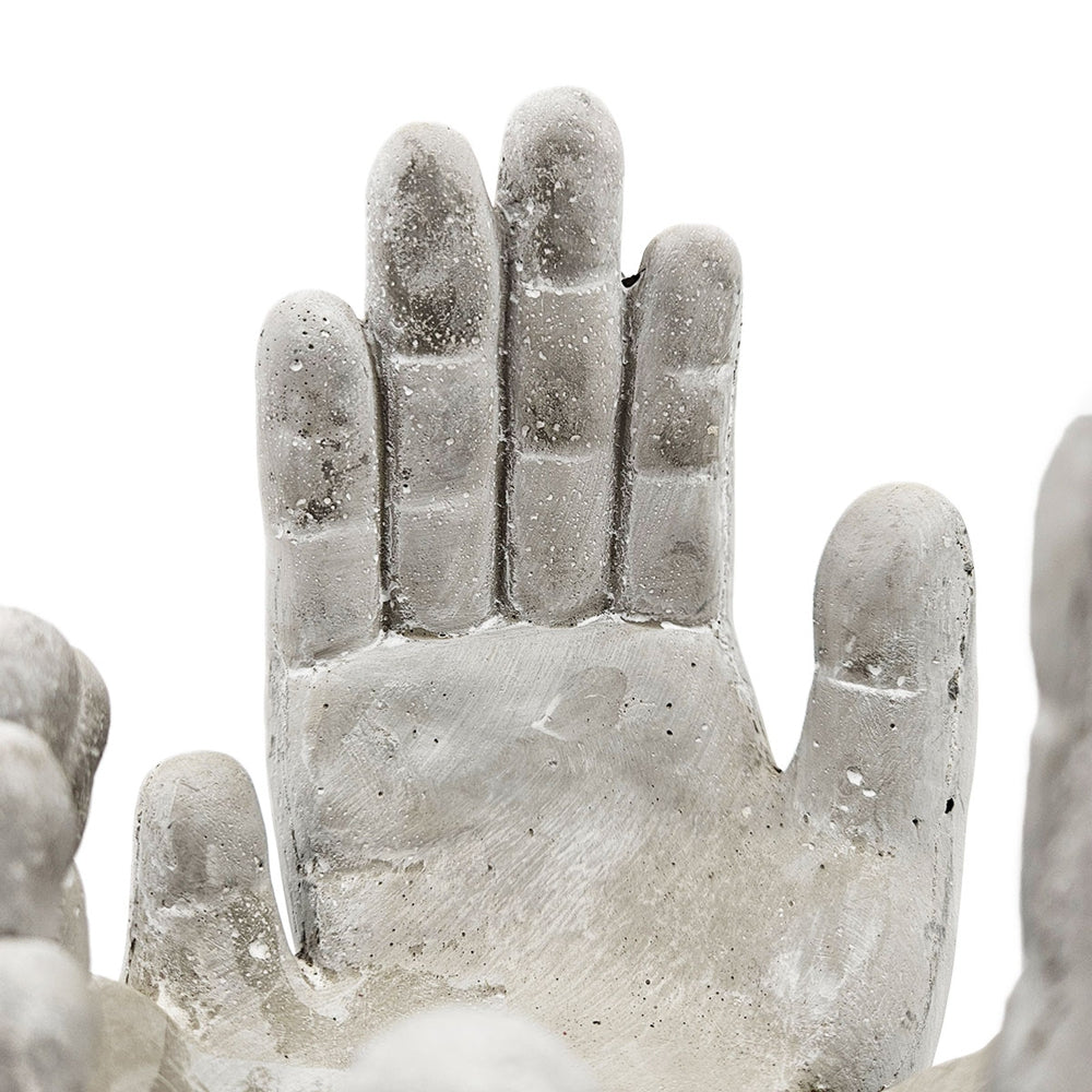 Set of 2 Accepting Hands Accent Cement Hand Decor