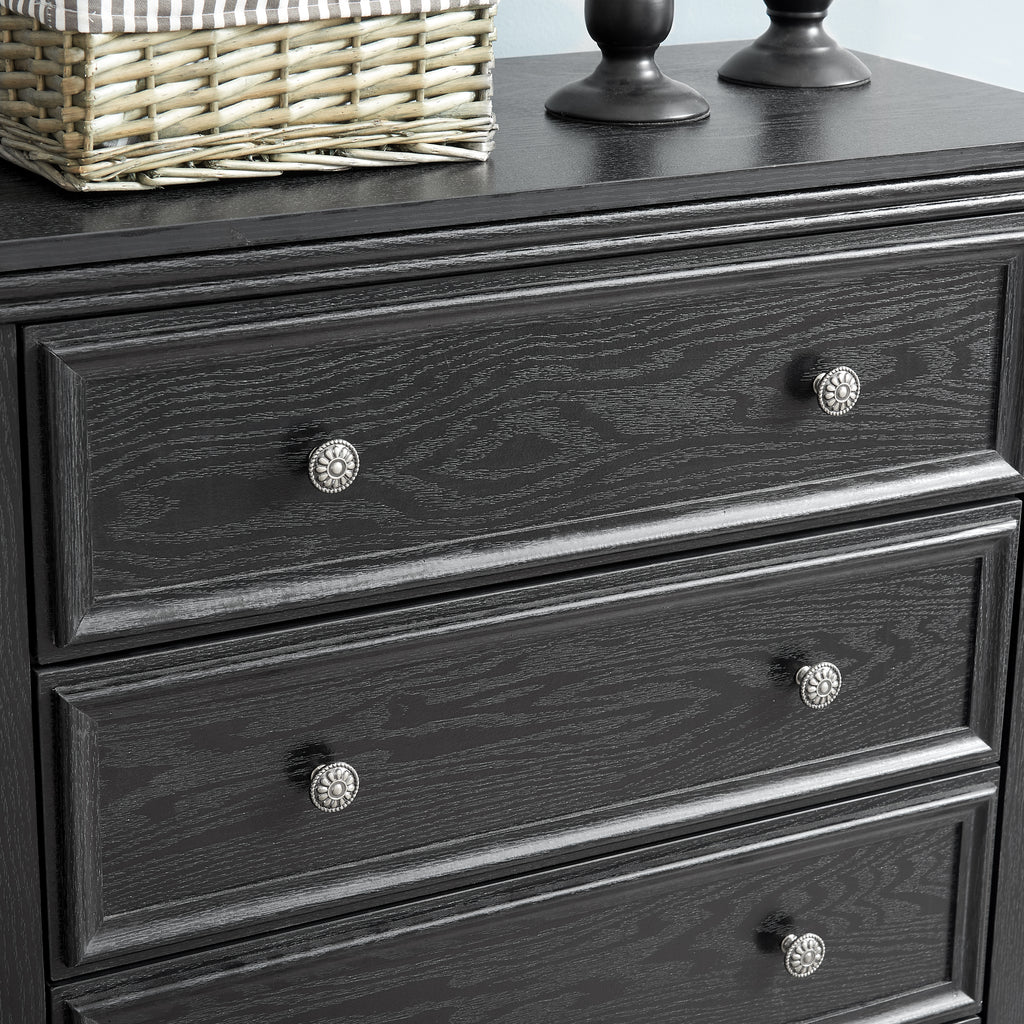 Modern 5-Drawer Dresser with Storage Cabinet