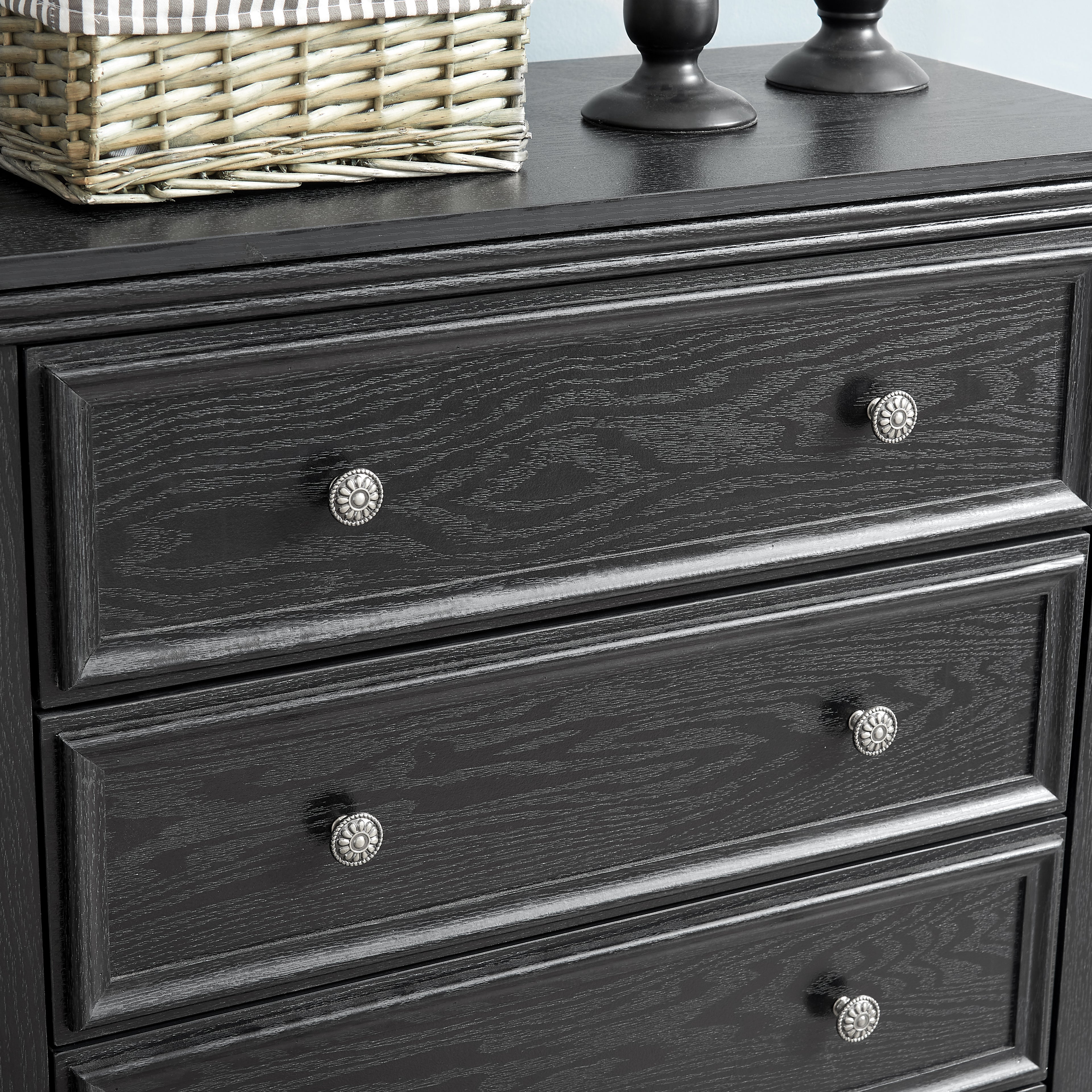 Modern 5-Drawer Dresser with Storage Cabinet