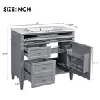 36'' Bathroom Vanity with Top Sink