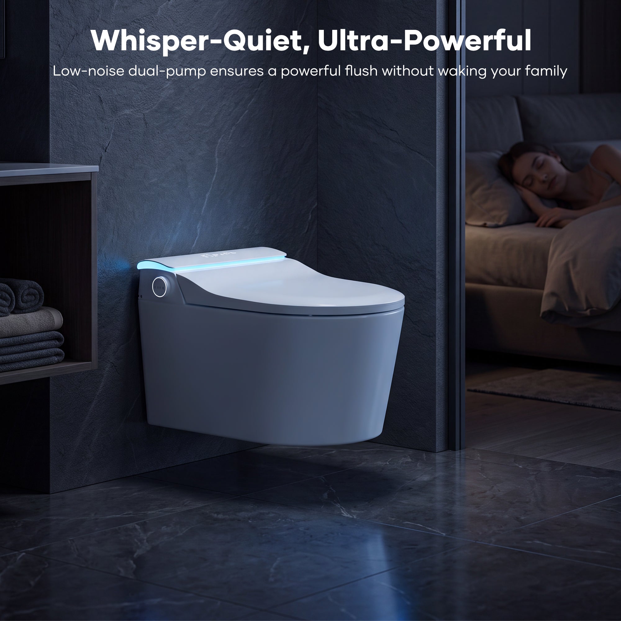 Wall-mounted Smart Toilet with Aromatherapy Deodorization