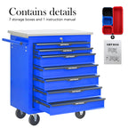 7 Drawers Multifunctional Tool Cart with Wheels