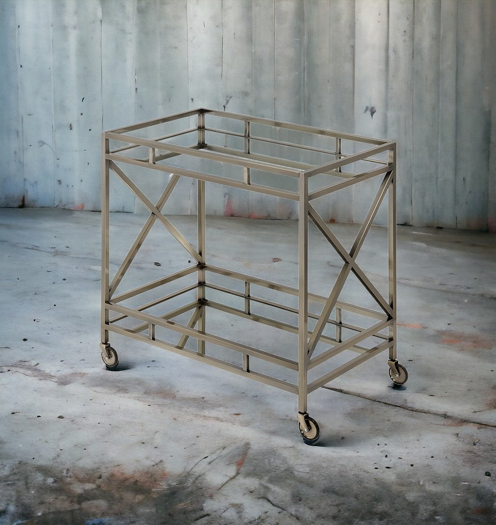 Kristensen Mirrored & Antique Kitchen Cart