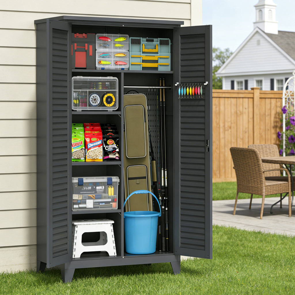 73" Tall Metal Tool Storage Cabinet