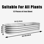 2-Piece Galvanized Raised Garden Bed Kit