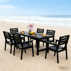 HDPE Outdoor Patio Dining Set - Table and 6 Chairs