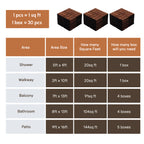 Acacia Wood Interlocking Deck Tiles Checker Pattern