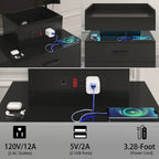 1 Set Nightstand with Adjustable LED Strip Light