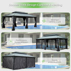 12'x20' Hardtop Gazebo with Resin Roof