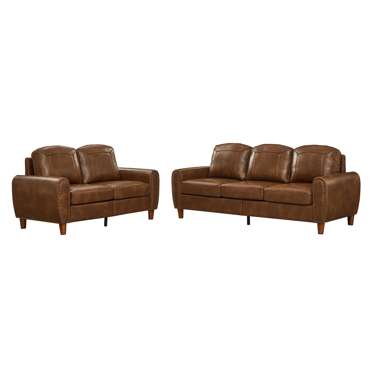 Breathable Faux Leather Sofa Set for Living Room