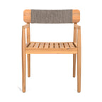 Creative Braided Acacia Wood Outdoor Dining Chairs