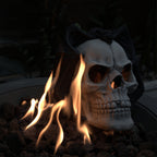 Demon Skull Gas Log for Ventless Fireplaces